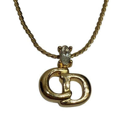 Dior CD Logo Gold Brand Accessories Necklace Women's