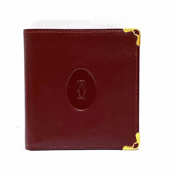 Cartier Mustline Bordeaux Bifold Wallet Unisex