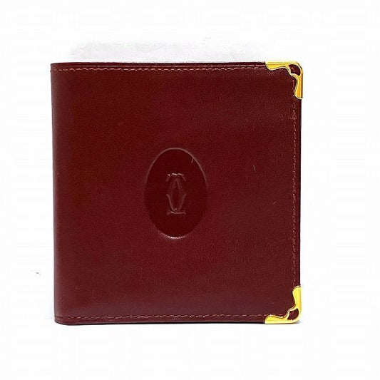 Cartier Mustline Bordeaux Bifold Wallet Unisex