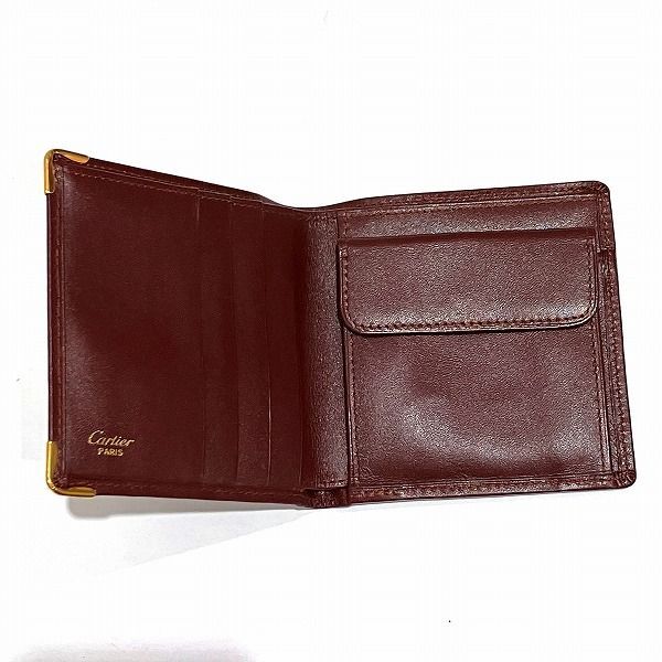 Cartier Mustline Bordeaux Bifold Wallet Unisex