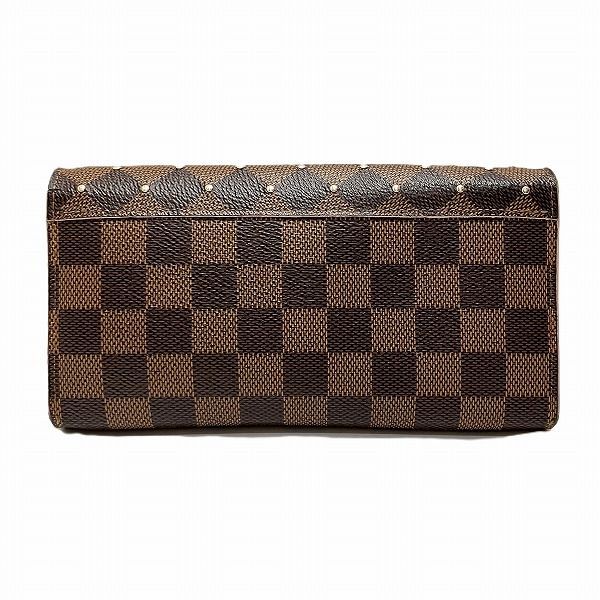 Louis Vuitton Damier Portefeuille Sarah N60249 Ebene Studs Rose Ballerine
