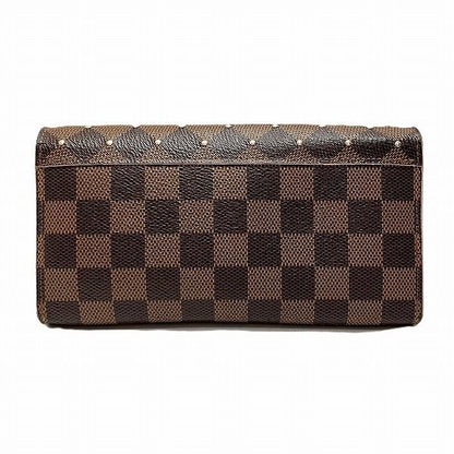 Louis Vuitton Damier Portefeuille Sarah N60249 Ebene Studs Rose Ballerine