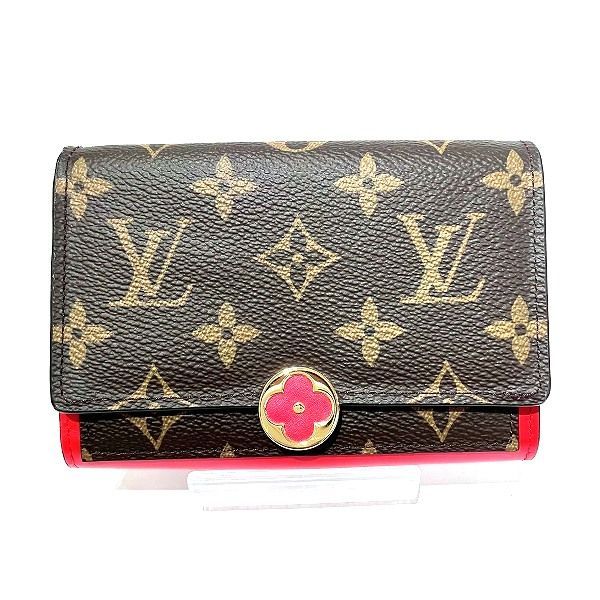 Louis Vuitton Monogram Portefeuille Flor Compact M64587 Bifold Wallet Women's