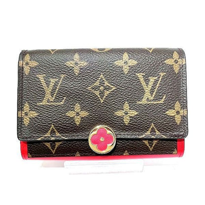 Louis Vuitton Monogram Portefeuille Flor Compact M64587 Bifold Wallet Women's