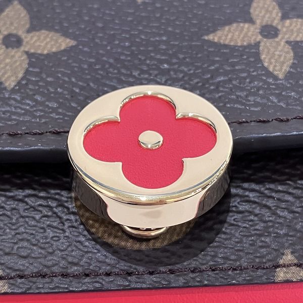 Louis Vuitton Monogram Portefeuille Flor Compact M64587 Bifold Wallet Women's
