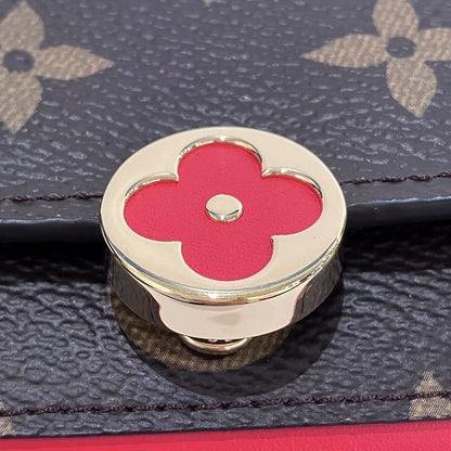 Louis Vuitton Monogram Portefeuille Flor Compact M64587 Bifold Wallet Women's