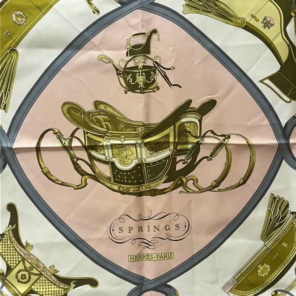 Hermes Carre 90 Springs Silk Brand Accessories Scarf Women's