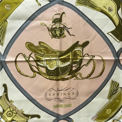 Hermes Carre 90 Springs Silk Brand Accessories Scarf Women's