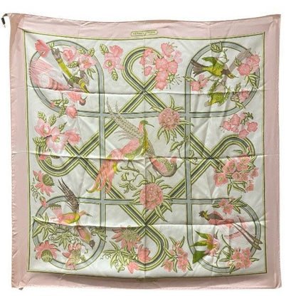Hermes Caraibes Caribbean Bird Silk Brand Accessories Scarf Women's