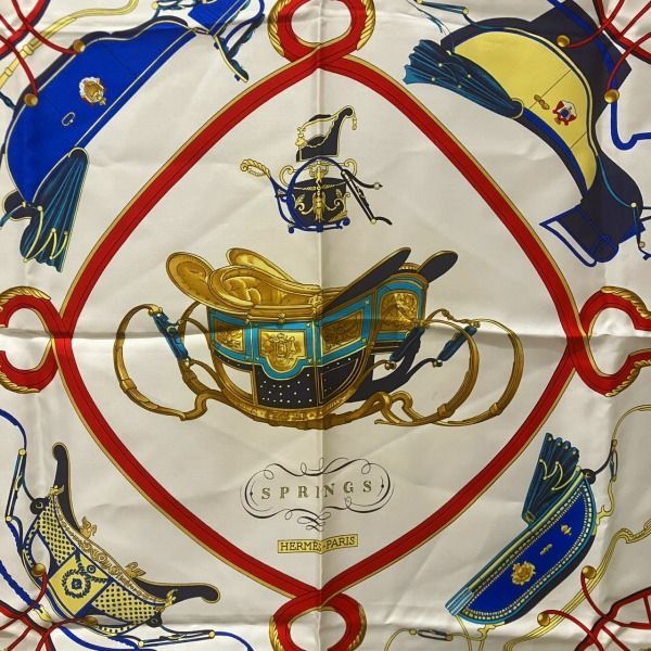 Hermes Carre 90 Springs Silk Brand Accessories Scarf Women's