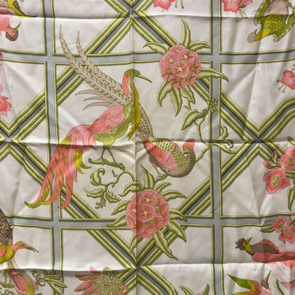 Hermes Caraibes Caribbean Bird Silk Brand Accessories Scarf Women's