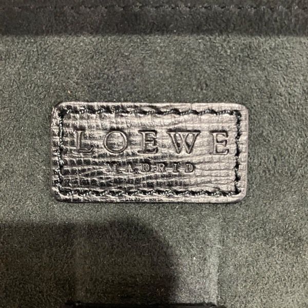 Loewe Black Leather Bag Business Bag Men's