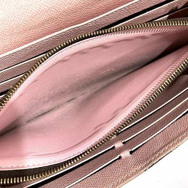 Louis Vuitton Damier Portefeuille Sarah N60249 Ebene Studs Rose Ballerine