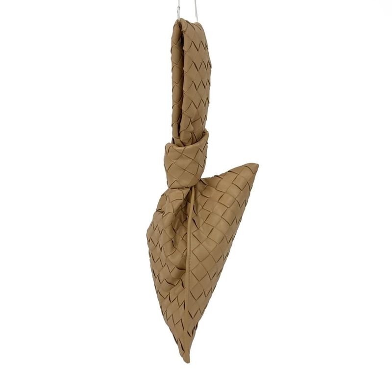 Bottega Veneta Handbag Mini the Twist Intrecciato Beige Leather
