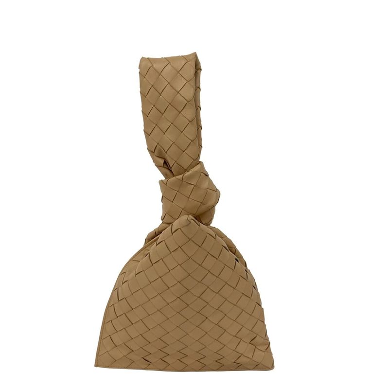 Bottega Veneta Handbag Mini the Twist Intrecciato Beige Leather