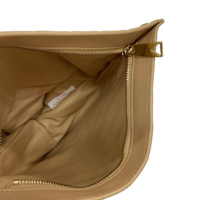 Bottega Veneta Handbag Mini the Twist Intrecciato Beige Leather