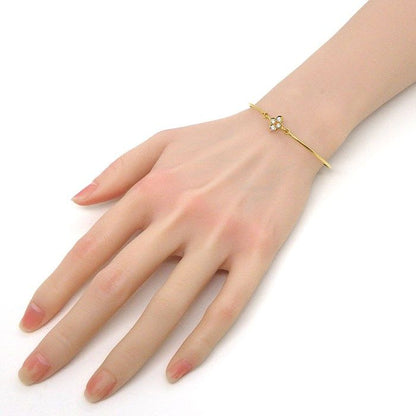 Cartier Bracelet Hindu Lotus Water Lily 4 Points Diamond 18K Yellow