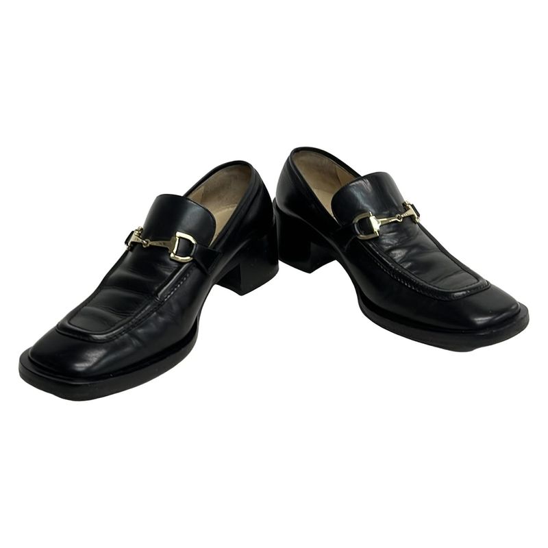 Gucci Loafers 36 C Women's - Black Horsebit Leather