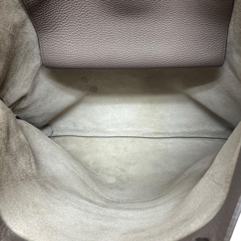 Gucci Bamboo Shoulder Bag Leather 358217 Gray Unisex Gucci Used Gucci