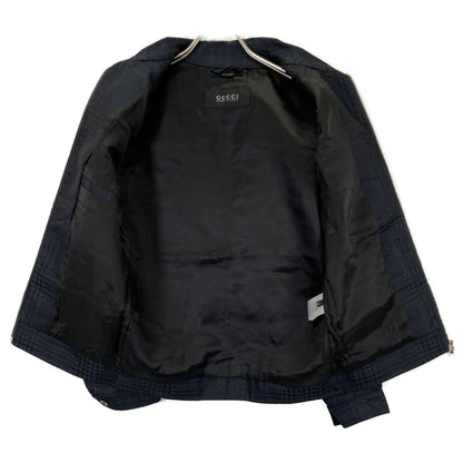 Gucci 283808 Z4124 ﾈｲﾋﾞｰ ﾊｳﾝﾄﾞﾄｩｰｽ ｼﾞｯﾌﾟｼﾞｬｹｯﾄ 44