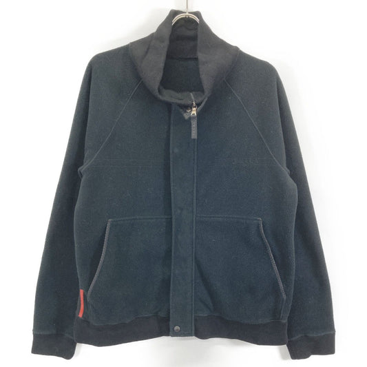 Prada Sport Prada Sport 000et ﾌﾞﾗｯｸ ﾘﾌﾞﾈｯｸ ﾊｰﾌﾎﾞﾀﾝ ﾛｺﾞ ﾌﾘｰｽ Ｌ