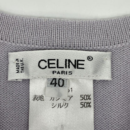 Celine 82h5061 ﾗｲﾄｸﾞﾚｰ ｶｼﾐｱｼﾙｸ ｱﾝｻﾝﾌﾞﾙﾆｯﾄｶｰﾃﾞｨｶﾞﾝ 40