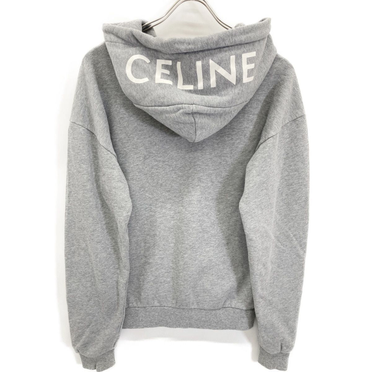 Celine 2y533670q ｸﾞﾚｰ ｺｯﾄﾝﾎﾟﾘ ｼﾞｯﾌﾟｱｯﾌﾟ ﾊﾟｰｶｰ XXS