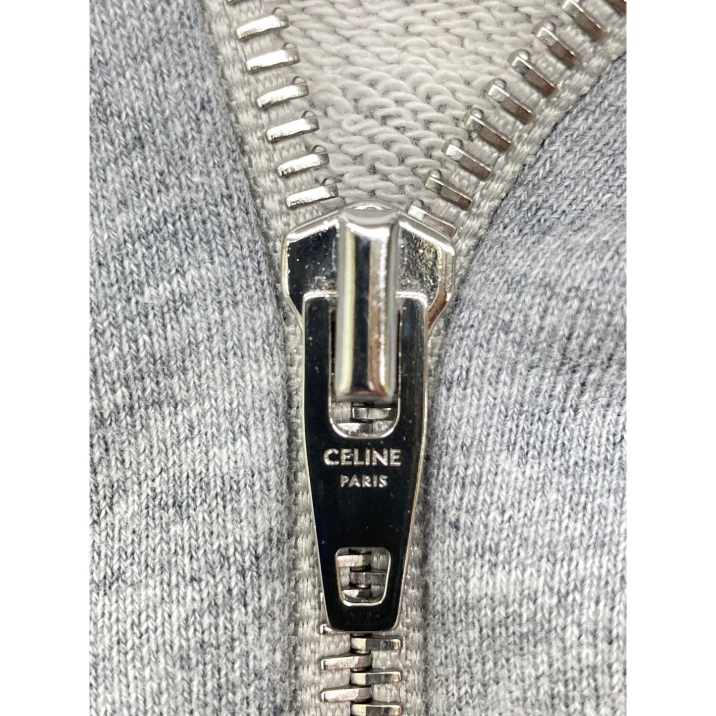 Celine 2y533670q ｸﾞﾚｰ ｺｯﾄﾝﾎﾟﾘ ｼﾞｯﾌﾟｱｯﾌﾟ ﾊﾟｰｶｰ XXS