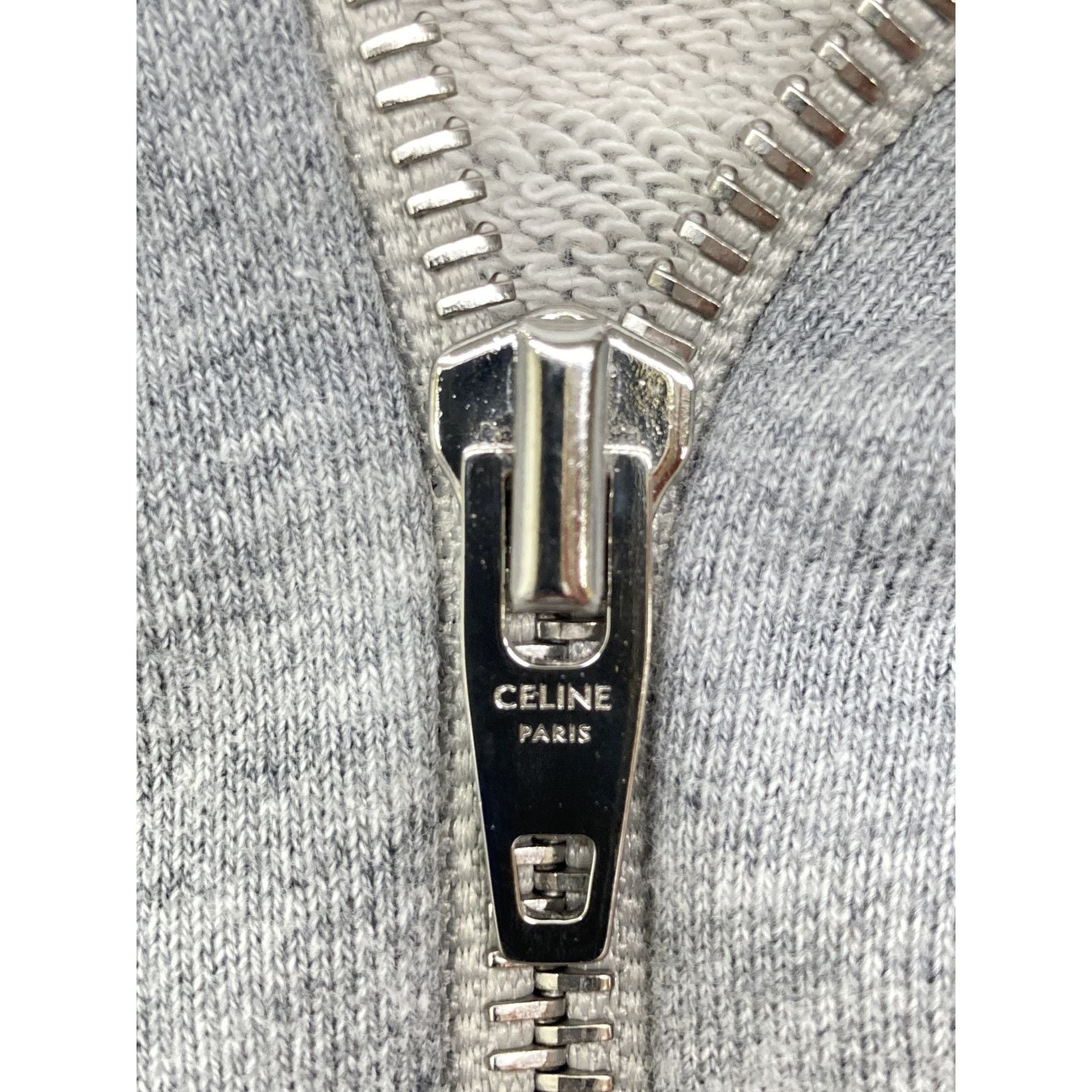 Celine 2y533670q ｸﾞﾚｰ ｺｯﾄﾝﾎﾟﾘ ｼﾞｯﾌﾟｱｯﾌﾟ ﾊﾟｰｶｰ XXS