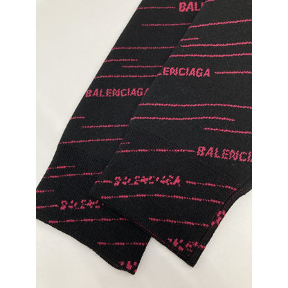 Balenciaga 19aw 583094 ﾋﾟﾝｸ×ﾌﾞﾗｯｸ ﾀﾞｲｱｺﾞﾅﾙｼﾞｬｶﾞｰﾄﾞﾆｯﾄ Ｓ