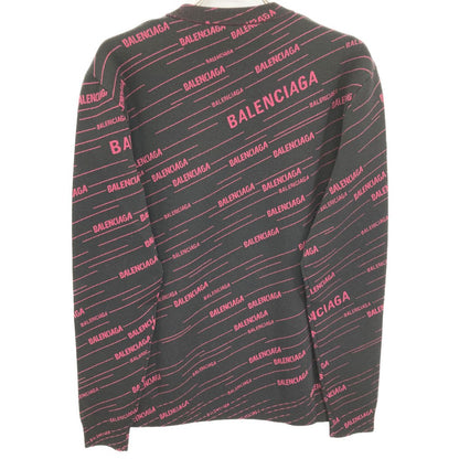 Balenciaga 19aw 583094 ﾋﾟﾝｸ×ﾌﾞﾗｯｸ ﾀﾞｲｱｺﾞﾅﾙｼﾞｬｶﾞｰﾄﾞﾆｯﾄ Ｓ