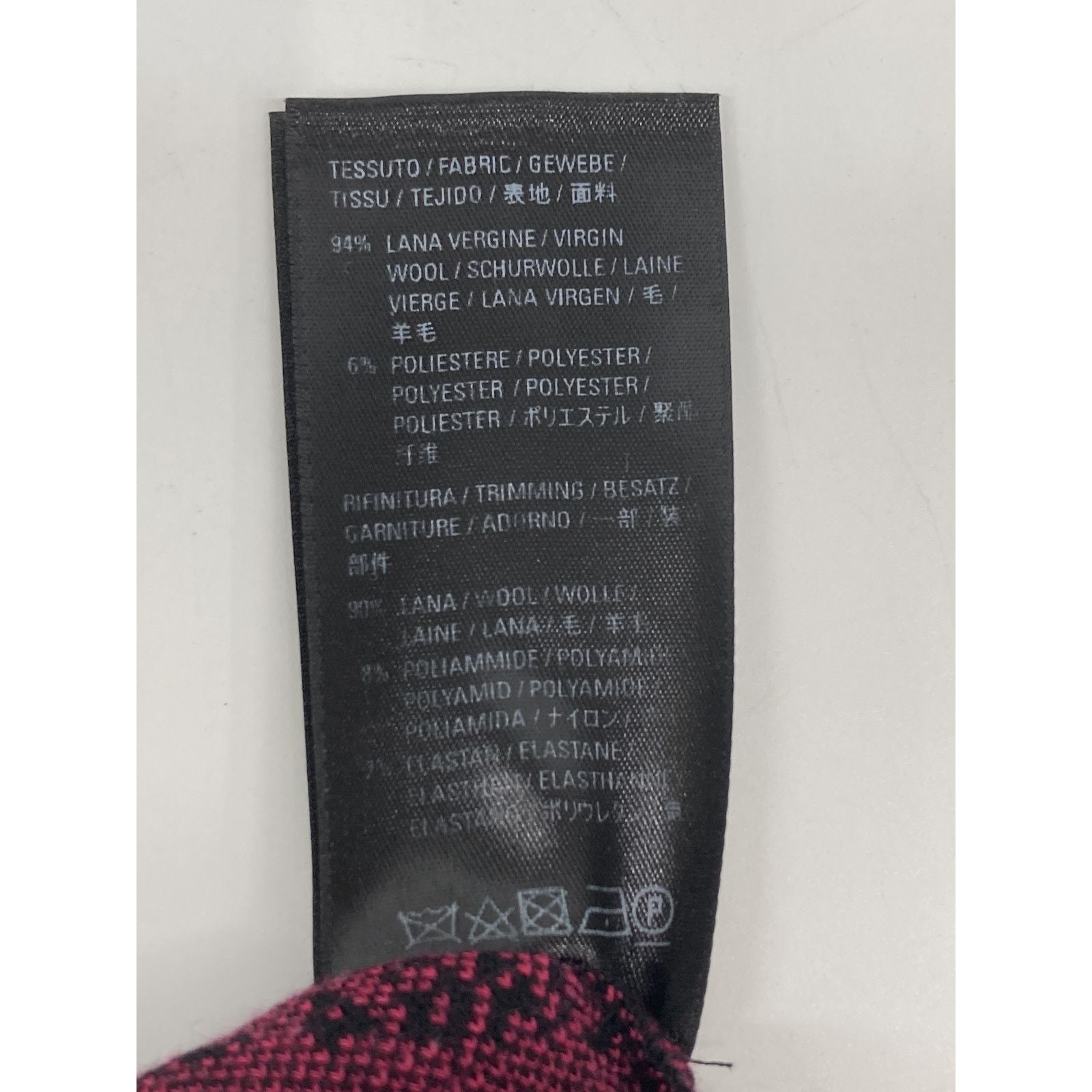 Balenciaga 19aw 583094 ﾋﾟﾝｸ×ﾌﾞﾗｯｸ ﾀﾞｲｱｺﾞﾅﾙｼﾞｬｶﾞｰﾄﾞﾆｯﾄ Ｓ