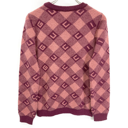 Gucci 644354 ﾋﾟﾝｸ ﾛｺﾞ ｳｰﾙ ﾆｯﾄ Ⅿ