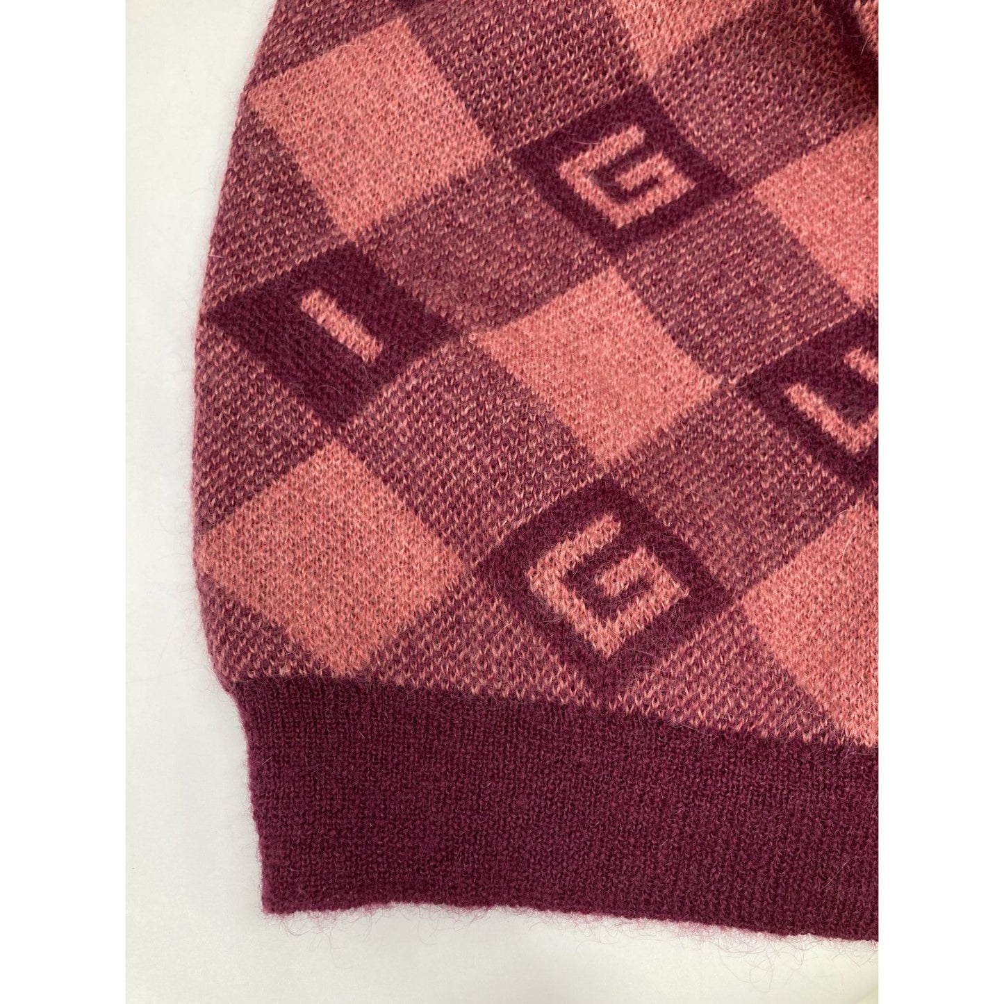 Gucci 644354 ﾋﾟﾝｸ ﾛｺﾞ ｳｰﾙ ﾆｯﾄ Ⅿ