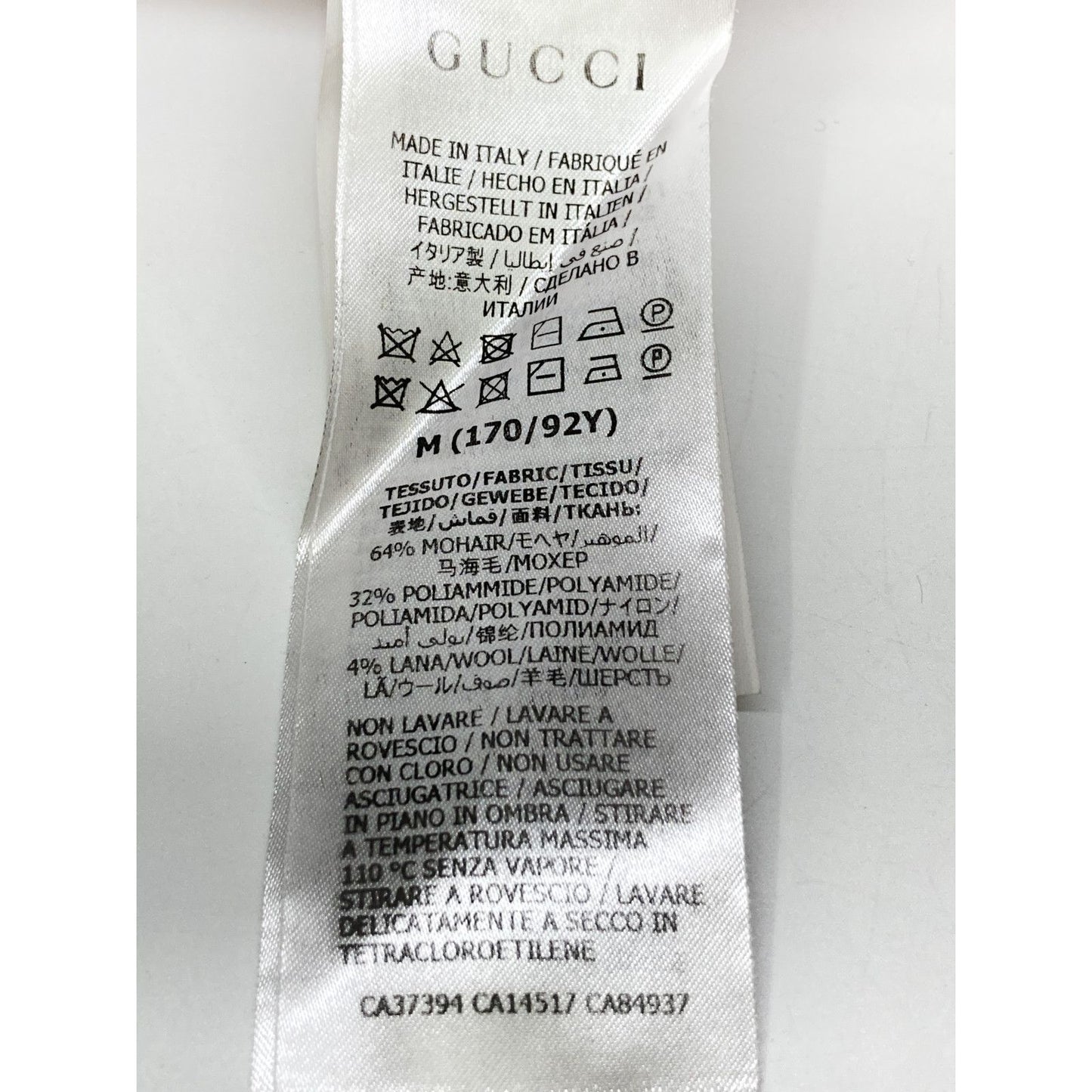 Gucci 644354 ﾋﾟﾝｸ ﾛｺﾞ ｳｰﾙ ﾆｯﾄ Ⅿ