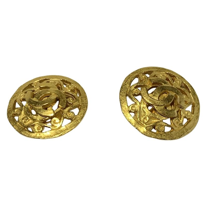 Chanel Earring - Gold Here Mark