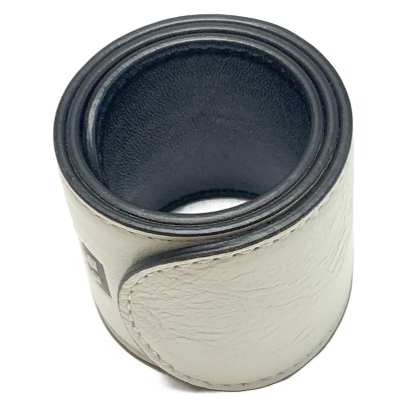 Balenciaga Bracelet Cycle Bracelet 469170 Leather White X Black