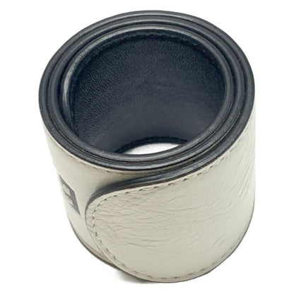 Balenciaga Bracelet Cycle Bracelet 469170 Leather White X Black