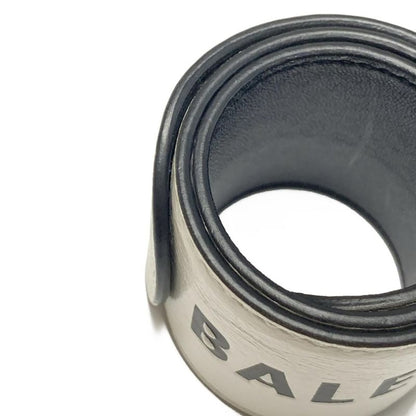 Balenciaga Bracelet Cycle Bracelet 469170 Leather White X Black