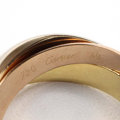 Cartier Trinity Ring 750 18K Yellow Gold WG PG Triple Size 49 About