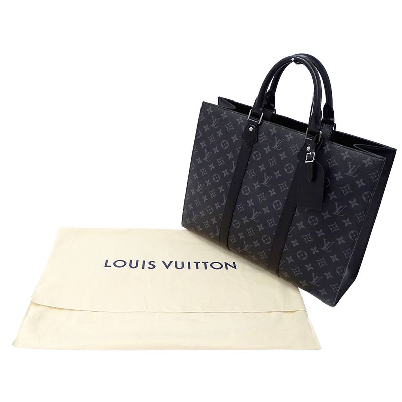 Louis Vuitton Bag Monogram Eclipse Men's Brand Tote Bag Handbag 2way Sac
