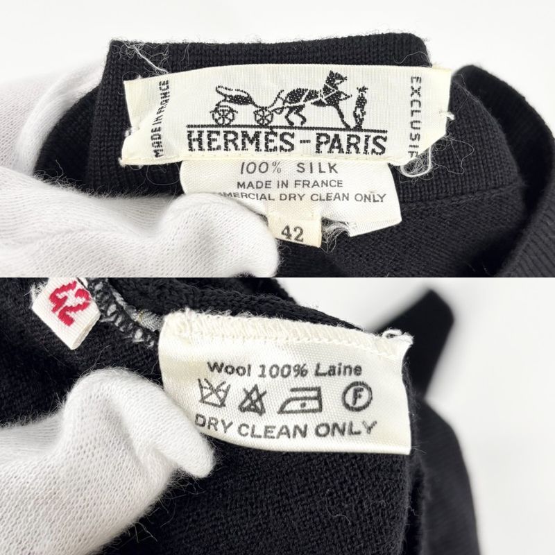 Hermes Cardigan Ladies Twill Lane Etriers Stirrup Apparel Knit Cut Replacement