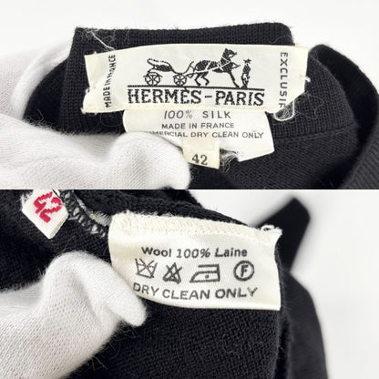 Hermes Cardigan Ladies Twill Lane Etriers Stirrup Apparel Knit Cut Replacement