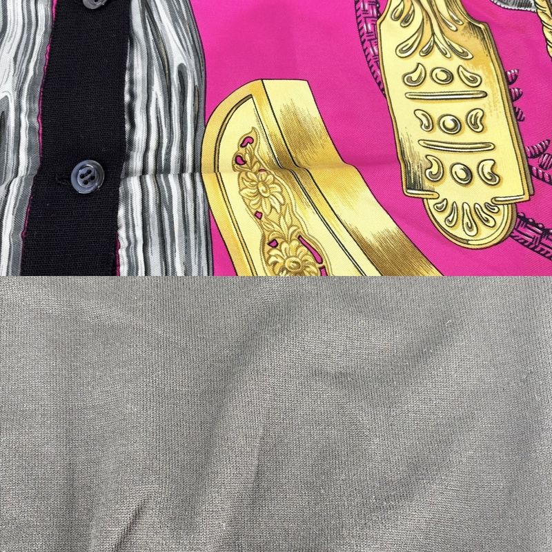 Hermes Cardigan Ladies Twill Lane Etriers Stirrup Apparel Knit Cut Replacement
