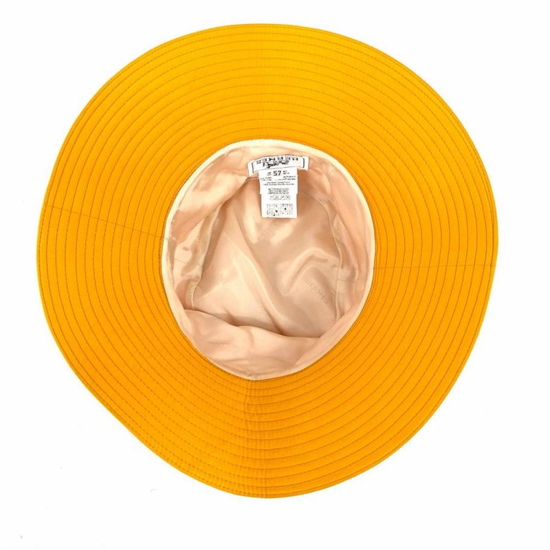 Hermes Hat Ladies Bucket Hat Fashion Item Size 57 Hermes Polyester Nylon Yellow