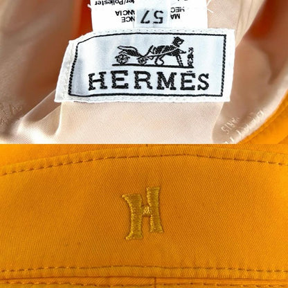 Hermes Hat Ladies Bucket Hat Fashion Item Size 57 Hermes Polyester Nylon Yellow
