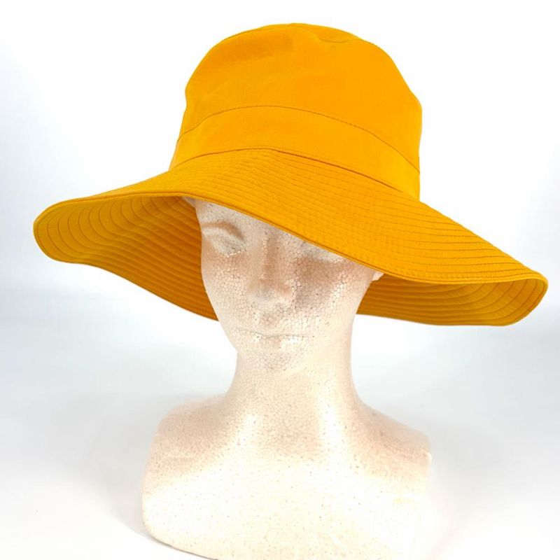 Hermes Hat Ladies Bucket Hat Fashion Item Size 57 Hermes Polyester Nylon Yellow