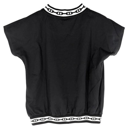 Hermes Short Sleeve T-shirt Women's Chaine D'ancre Crew Neck Tops Apparel