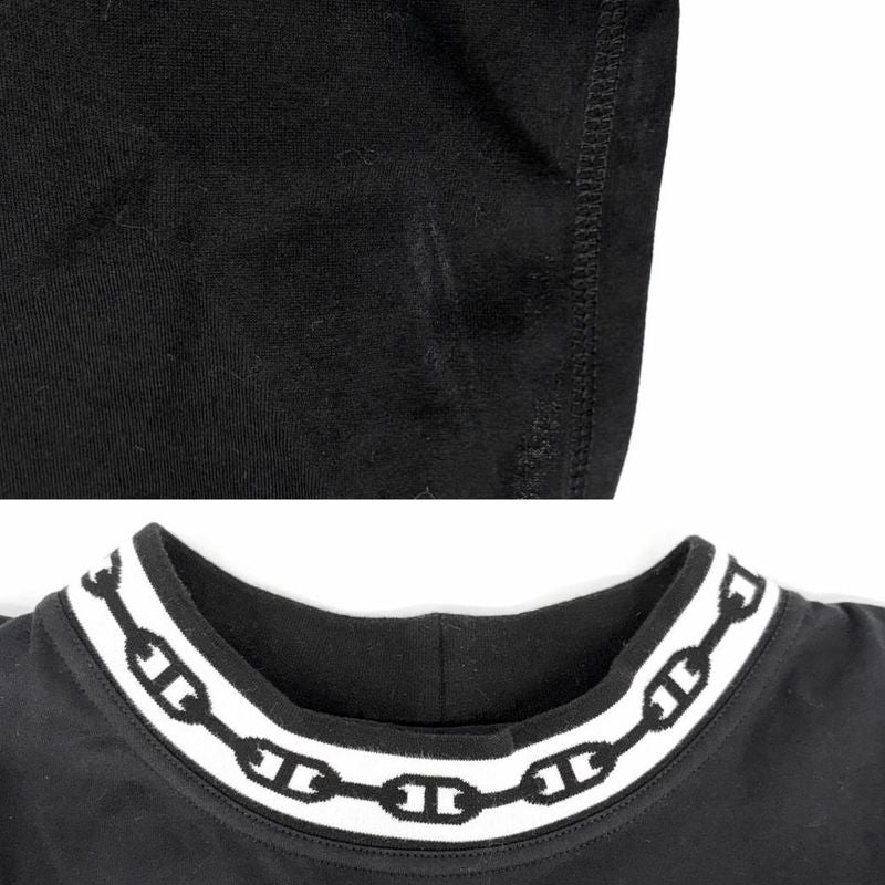 Hermes Short Sleeve T-shirt Women's Chaine D'ancre Crew Neck Tops Apparel