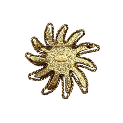 Chanel Brooch Ladies Sun Motif Coco Mark Accessories - Chanel GP 94A Gold
